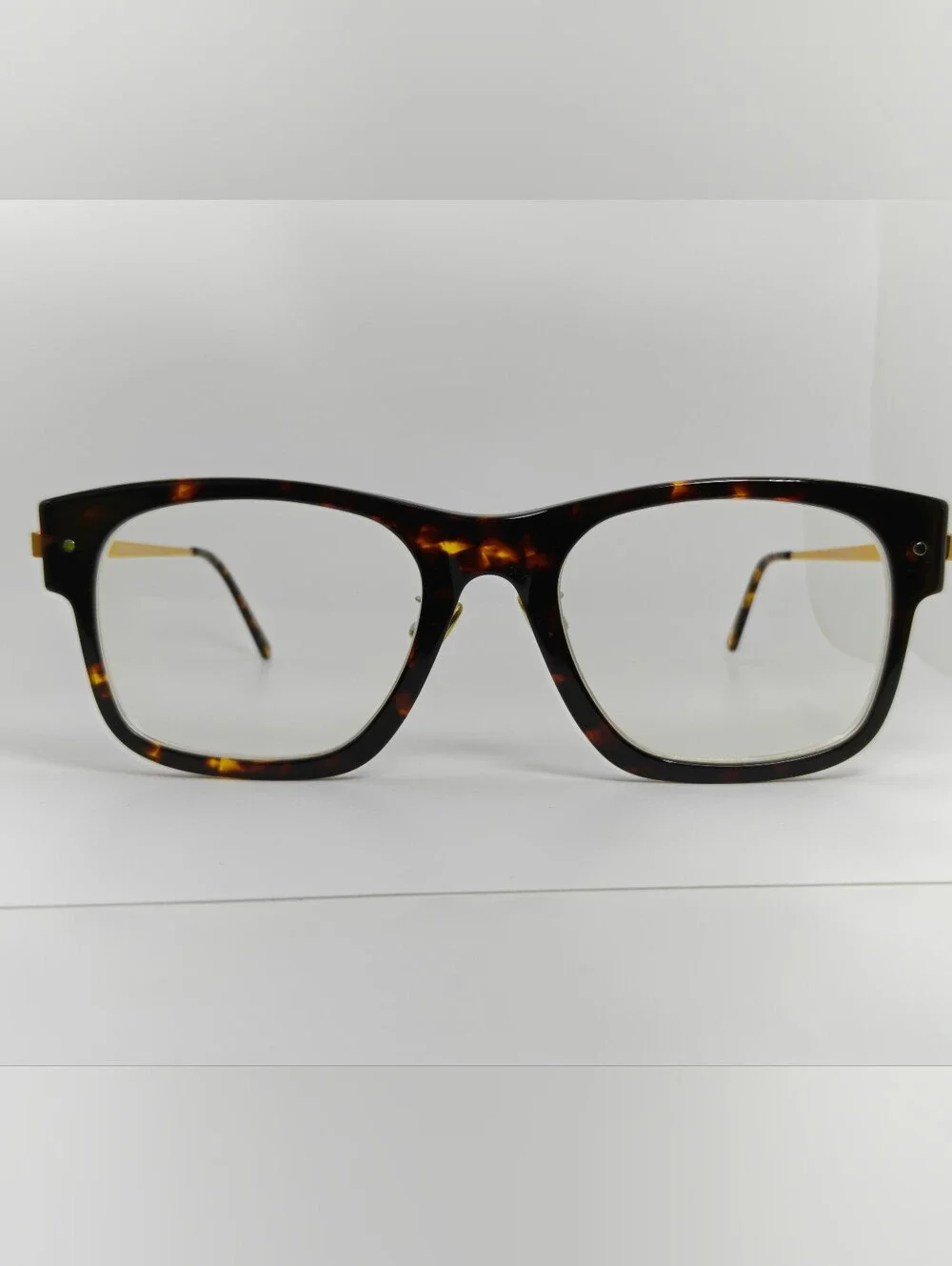 Carlyle. Tortoiseshell Square Frame Eyeglasses. Gold.